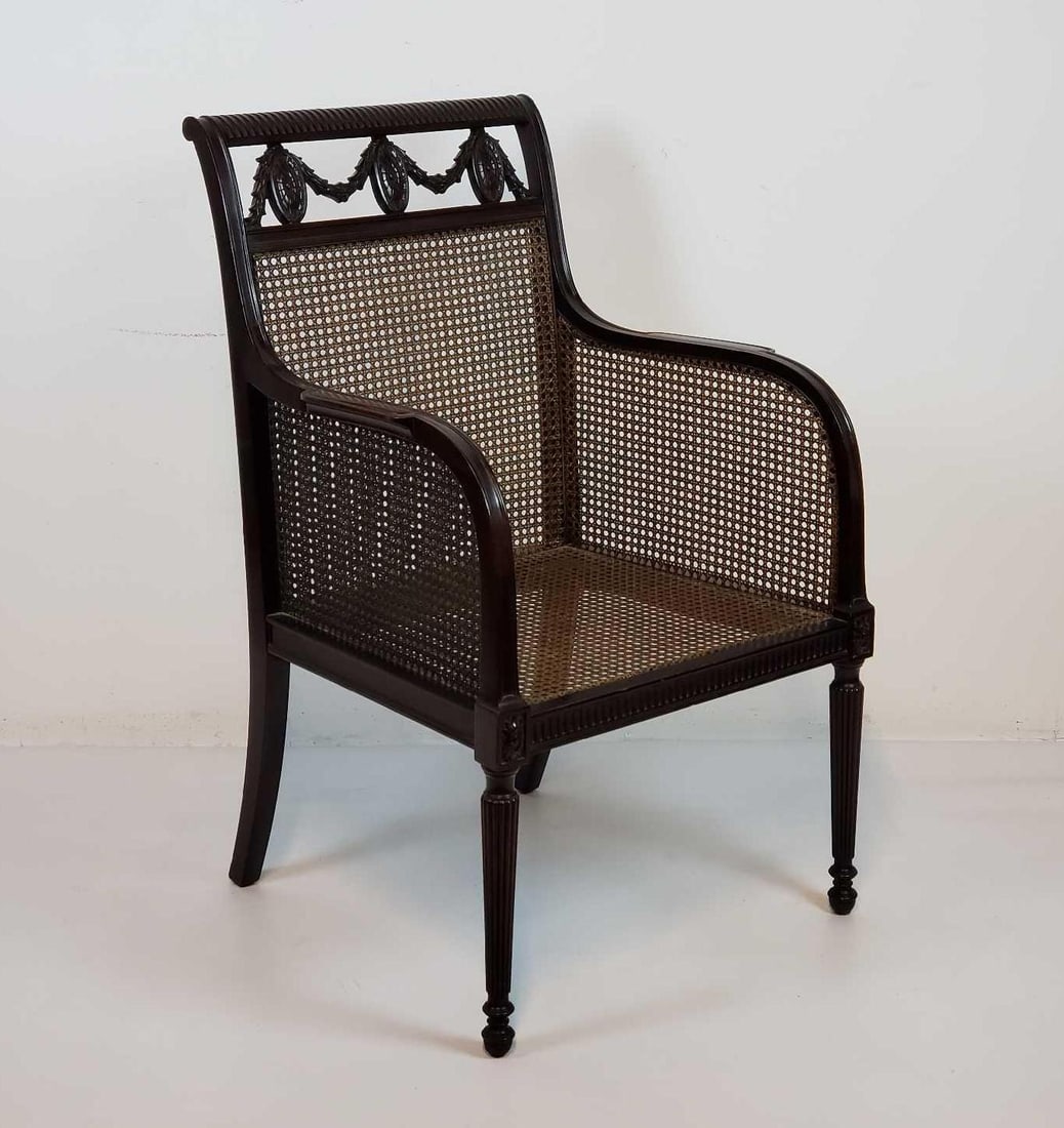 REGENCY REVIVAL ANTIQUE CHAIR CA. 1900'S (1 of 14)