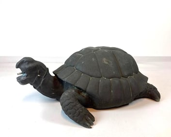 LARGE BRONZE FOUNTAIN SPITTER TURTLE STATUE | GARDEN SCULPTURE