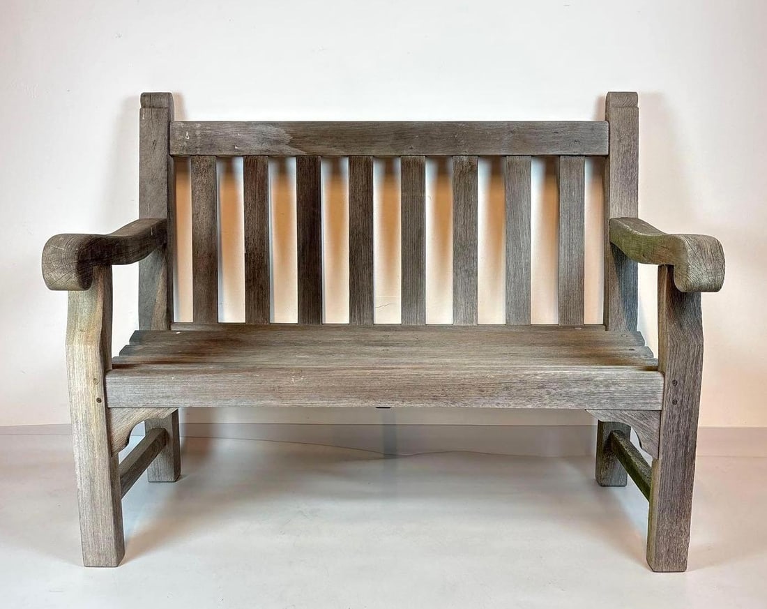 LARGE VINTAGE "BURMA TEAK" BENCH (1 of 7)