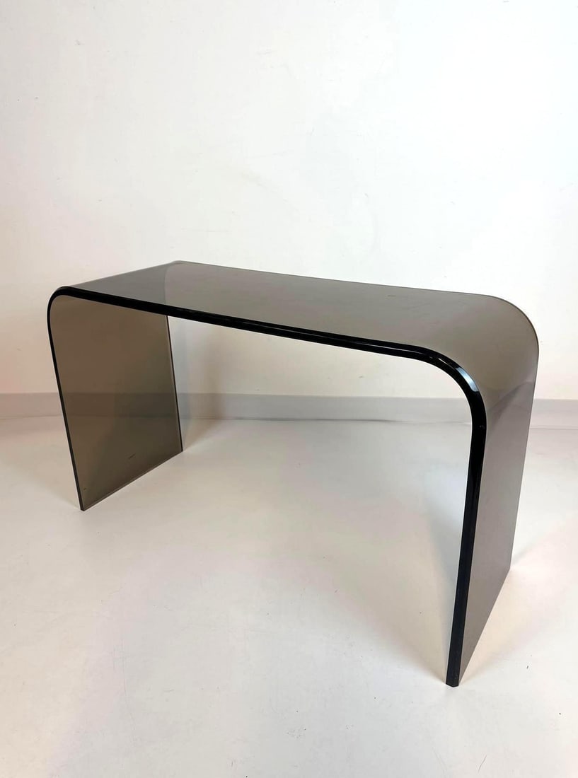 SMOKED ACRYLIC WATERFALL CONSOLE TABLE (1 of 5)