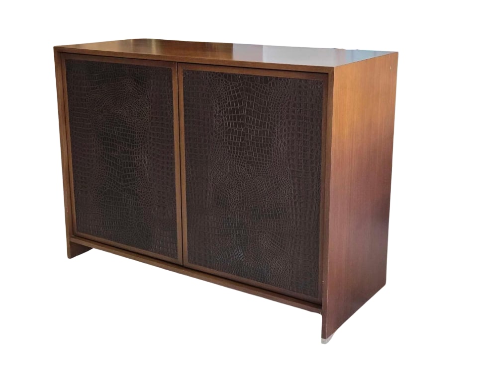RICHMOND INTERIORS CABINET WITH FAUX CROCODILE INSET DOORS (1 of 12)