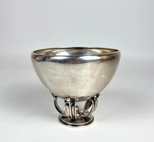GEORG JENSEN DENMARK STERLING SILVER FOOTED BOWL