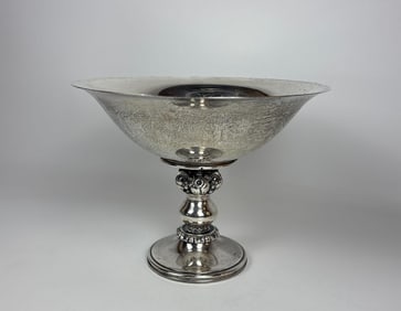 ALPHONSE LA PAGLIA DESIGNED INTERNATIONAL STERLING SILVER FOOTED COMPOTE