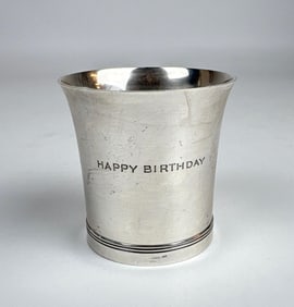 STERLING SILVER TIFFANY & CO. HAPPY BIRTHDAY CUP