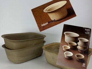 ASSORTED LOT OF 93 STONEWARE INCL GRETHE MEYER "ILDPOT" STOVEWARE COLLECTION FOR ROYAL COPENHAGEN