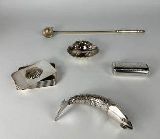 DESK OBJECTS LOT INCL. SILVER AND PLATED ACCESSORIES | EMILIA CASTILLO | JOHANSSON