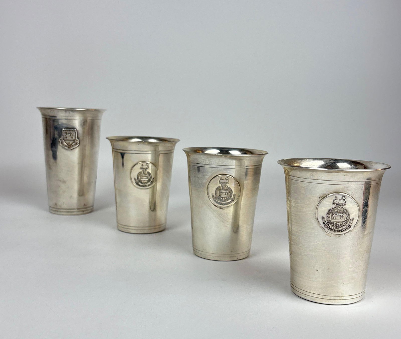 STERLING SILVER MAIDSTONE CLUB JULEP CUPS SET OF FOUR BY SCHROTH (1 of 6)