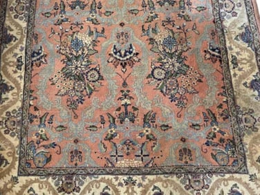 VINTAGE PERSIAN MAHAL STYLE WOOL RUG