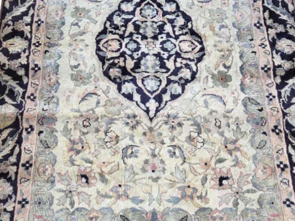 HAND KNOTTED PERSIAN NAIN WOOL AND SILK RUG (1 of 15)