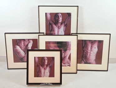 COLLECTION OF FIVE ERIC BELLMANN WORKS ON PAPER MALE NUDES