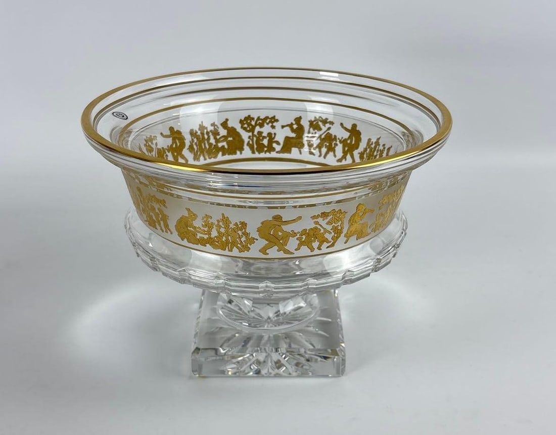 VAL ST LAMBERT DANSE DE FLORE GILT CRYSTAL BORODINE URN VASE | LEON LEDRU (1 of 7)