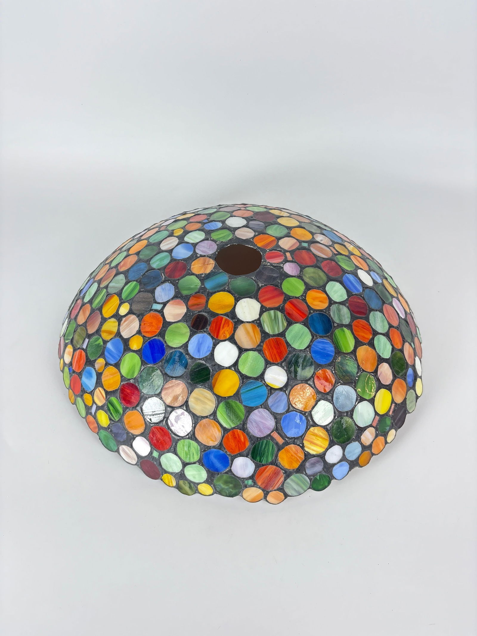 TIFFANY STYLE MOSAIC STAINED GLASS DOME LAMP SHADE (1 of 4)