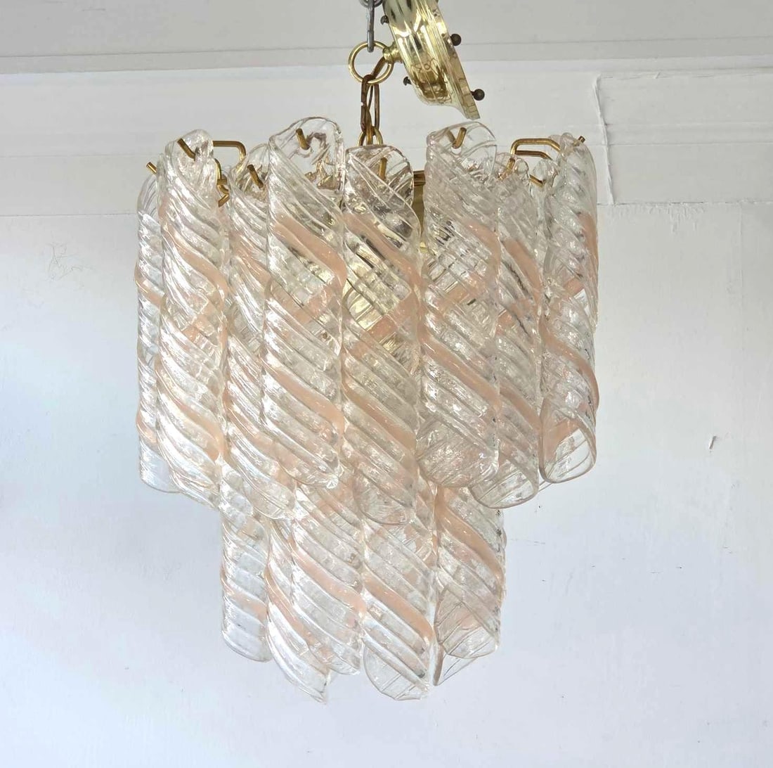TWO TIER MAZZEGA VENETIAN MURANO GLASS CHANDELIER (1 of 9)
