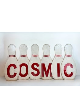 MEN IN BLACK 3 COSMIC BOWLNG ALLEY SIGNAGE PINS FOUR FEET TALL