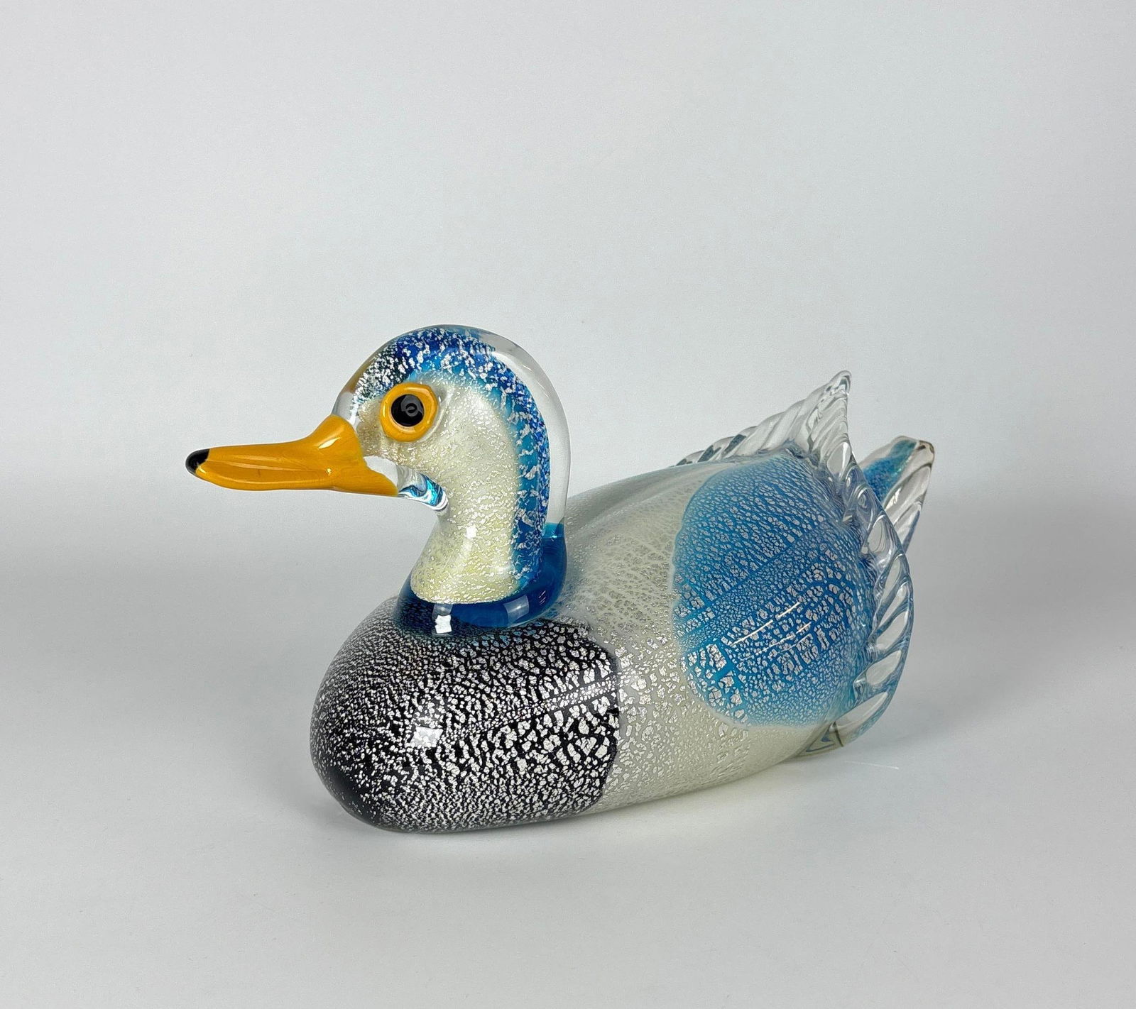 LARGE MURANO ART GLASS DUCK FORM SCULPTURE (1 of 10)