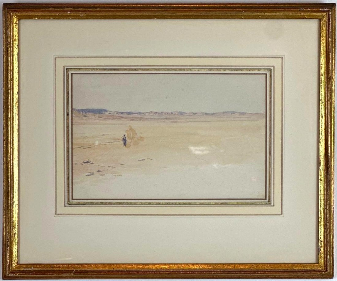 DESERT SCAPE WATERCOLOR PAINTING, FRAMED (1 of 5)