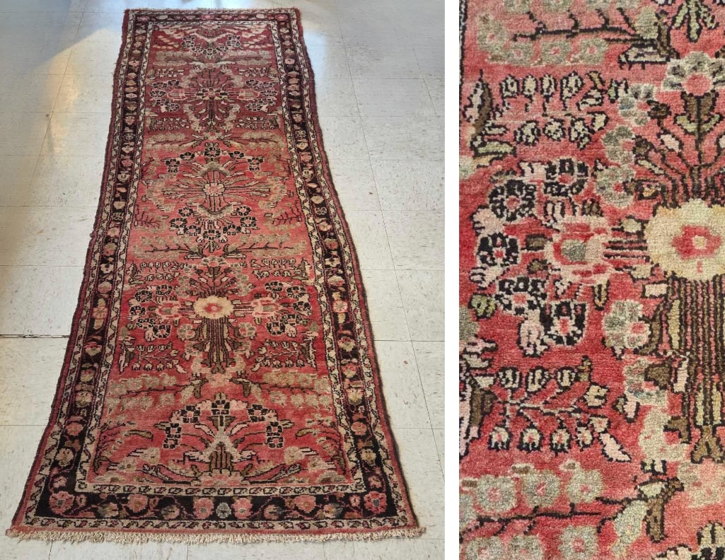 VINTAGE PERSIAN HAND-KNOTTED WOOL RUNNER RUG TRADITIONAL ORIENTAL CARPET (1 of 11)
