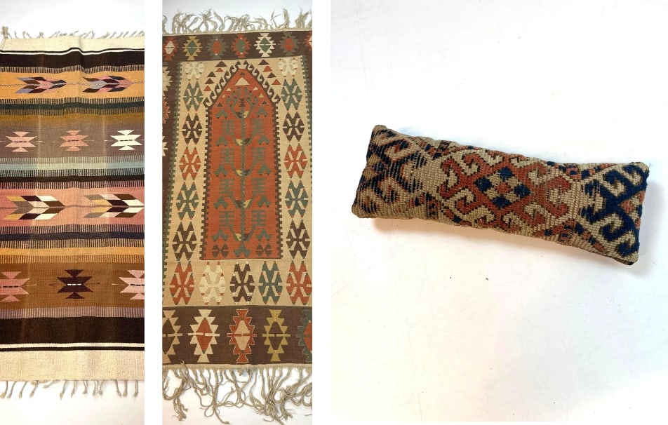 PAIR OF KILIM RUGS WITH KILIM PILLOW (1 of 9)