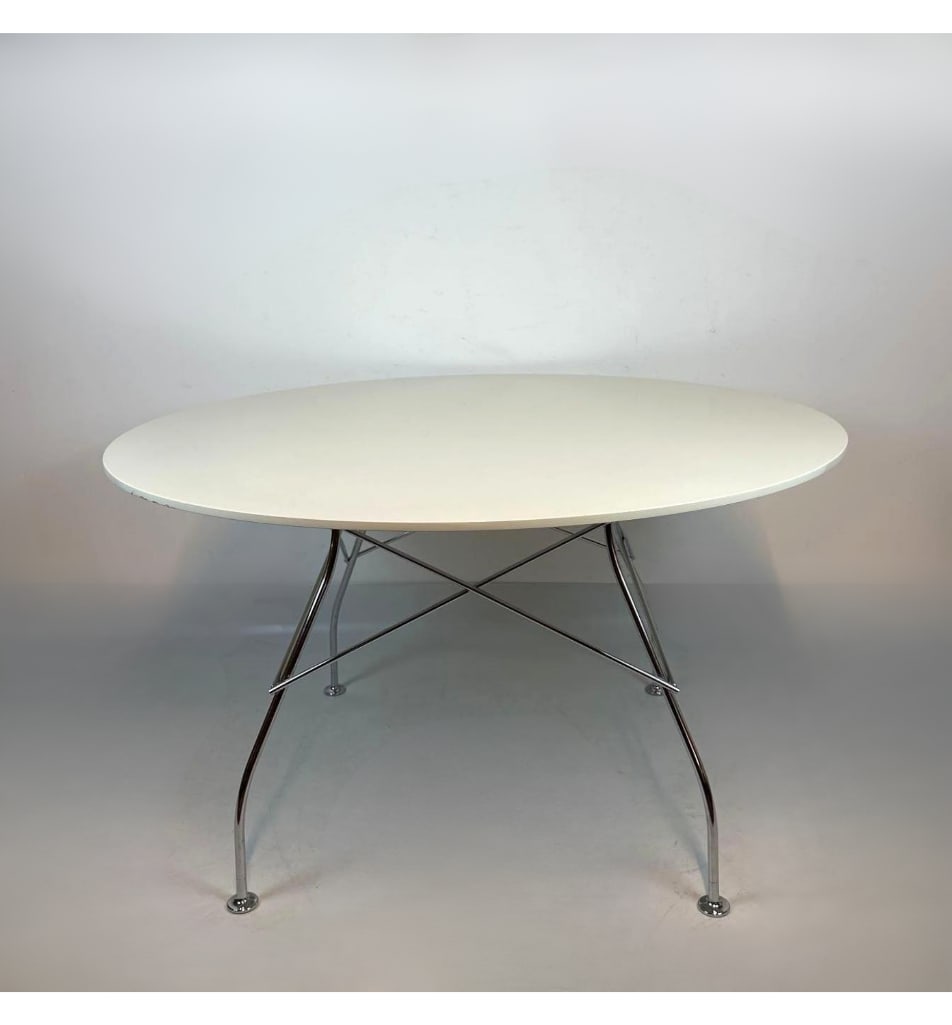 KARTELL "GLOSSY" CHROME AND LAMINATE CIRCULAR TABLE BY ANTONIO CITTERIO AND OLIVER LOW (1 of 9)