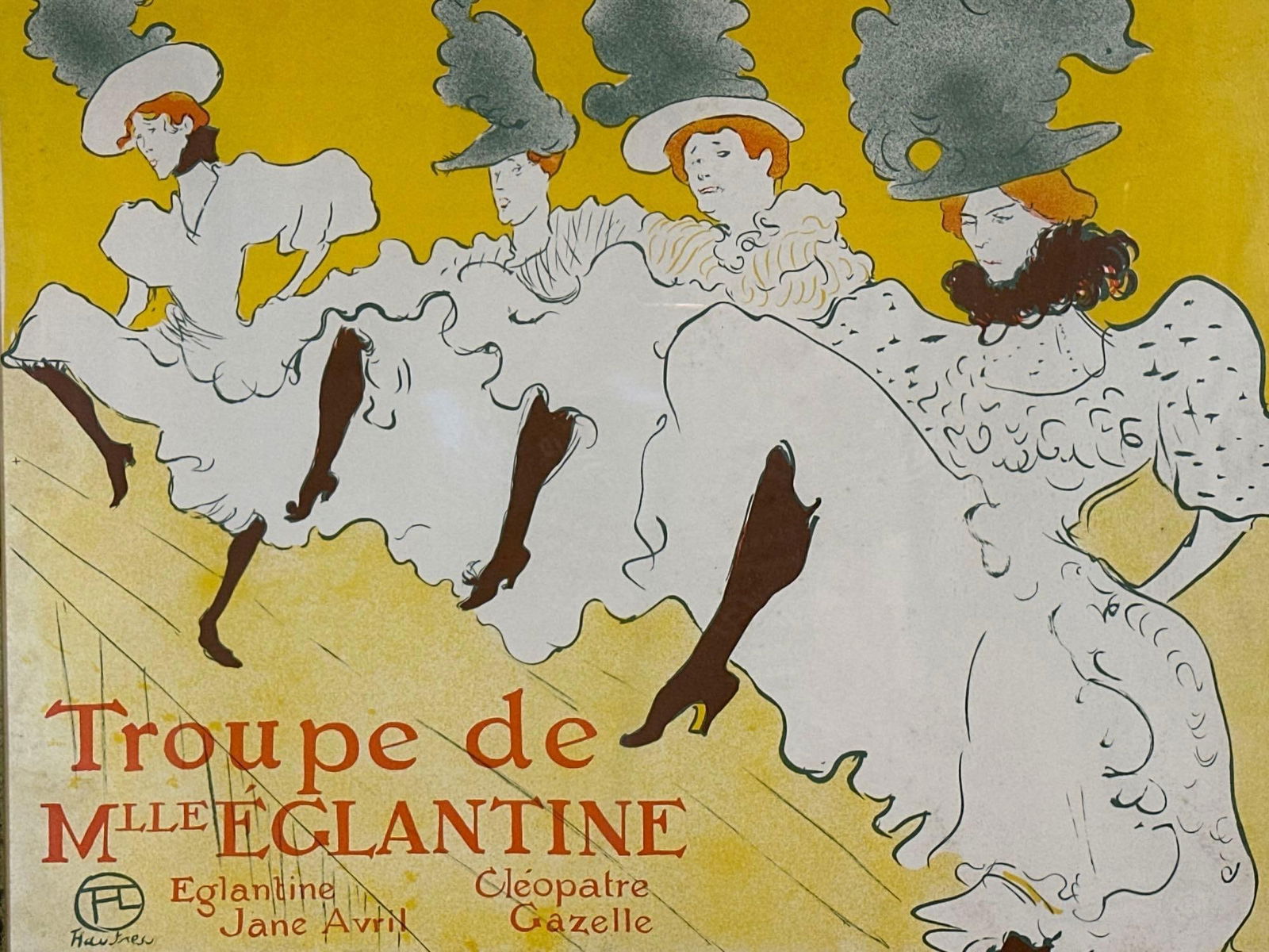 HENRI TOULOUSE LAUTREC "TROUPE DE M'LLE EGLANTINE" LIMITED EDITION POSTER CERTIFIED (1 of 5)