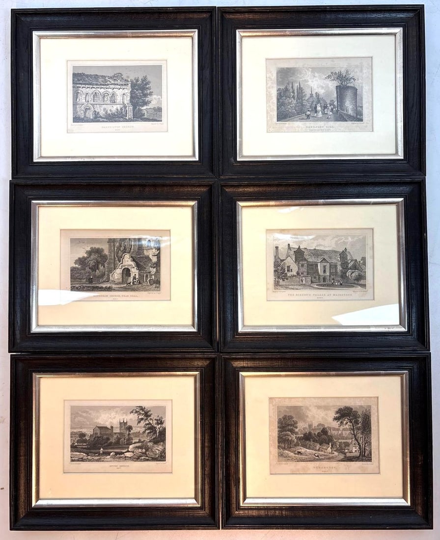 VALUE LOT COLLECTION OF SIX 19th C. ENGRAVINGS OF KENT (1 of 10)