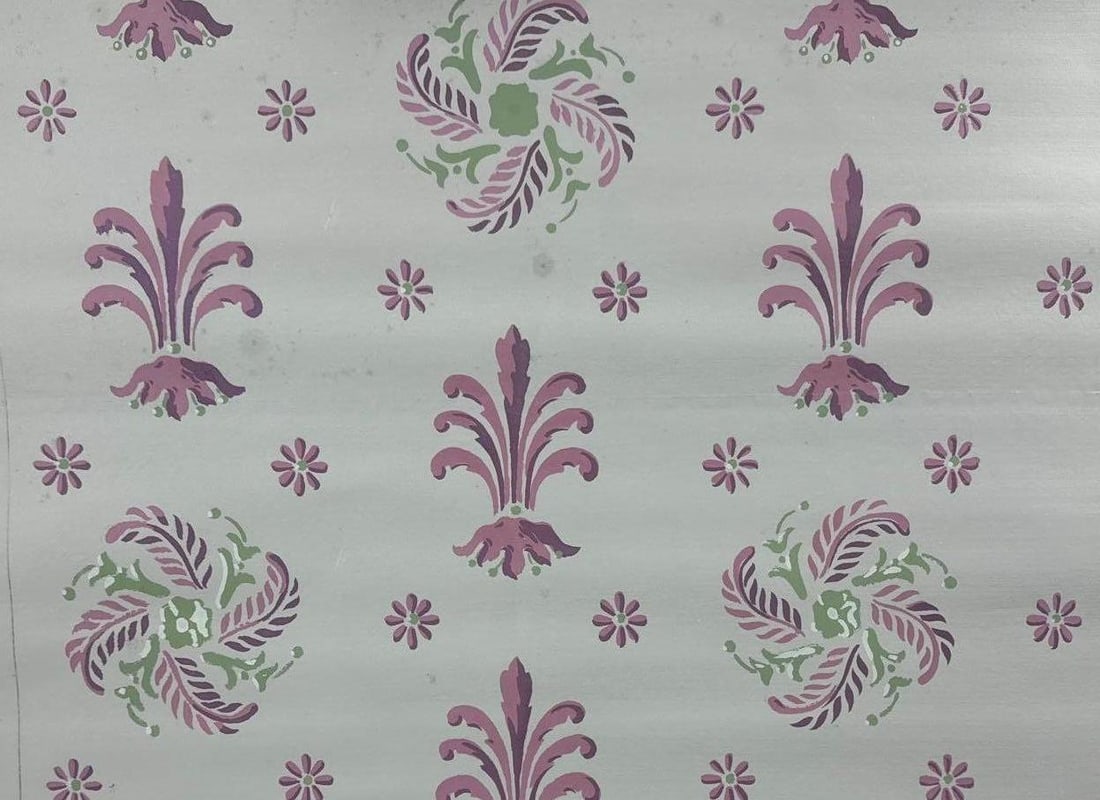 NANCY MCCLELLAND ATTR. VINTAGE HISTORIC WALLPAPER LOT OF 4 ROLLS (1 of 3)