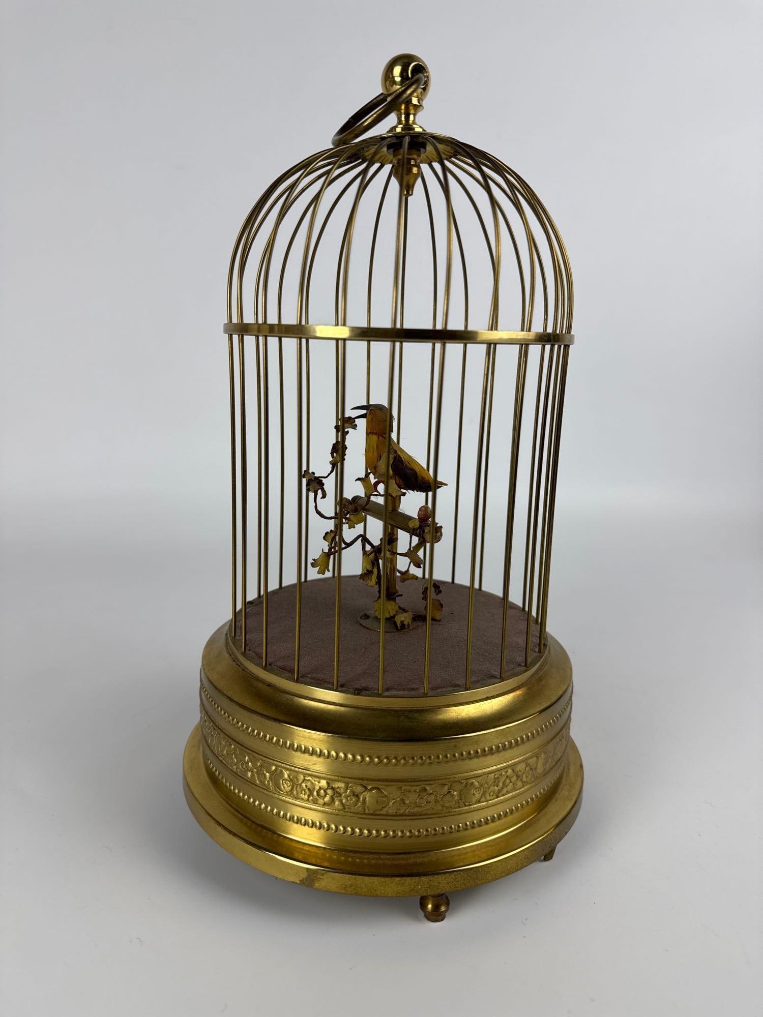 ANTIQUE KARL GRIESBAUM GERMAN AUTOMATON SINGING BIRD CAGE MUSIC BOX CIRCA 1920 (1 of 7)