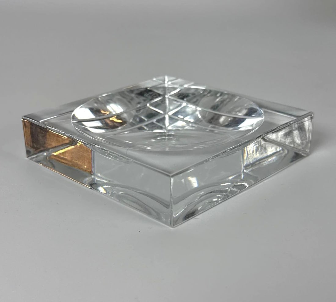 BACCARAT CLEAR CRYSTAL SQUARE VIDE POCHE DISH (1 of 11)