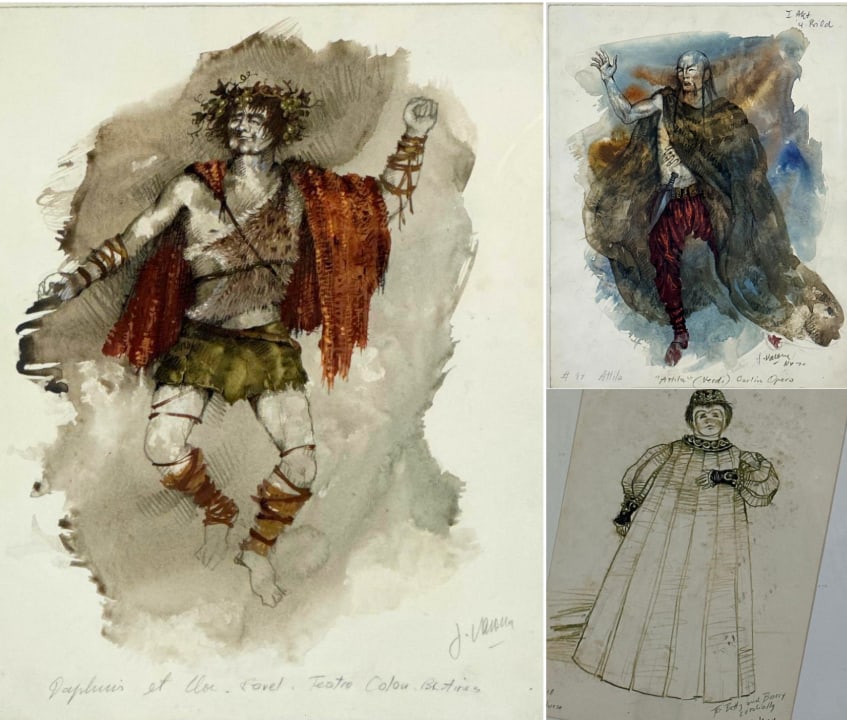 THREE WATER COLOR COSTUME DESIGNS FOR THE TEATRO COLON BUENOS AIRES AND BERLIN OPERA (1 of 10)