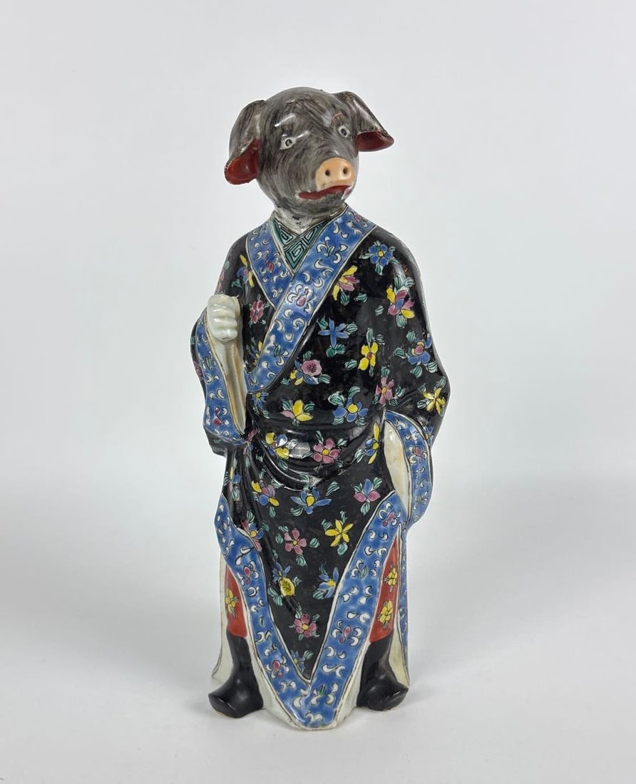 VINTAGE CHINESE ZODIAC PIG TOMB FIGURE (1 of 8)