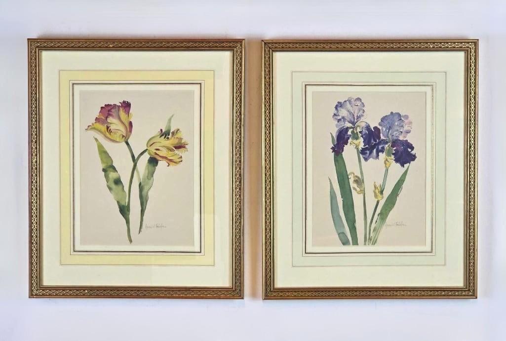 PAIR OF SIGNED WATERCOLORS BY ANNABEL FAIRFAX (1 of 11)