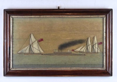 BRITISH WOOLWORK "WOOLIE" SEMI SUBMERGED EARLY RIVER MONITOR TYPE VESSEL AND OTHER VESSELS 1885