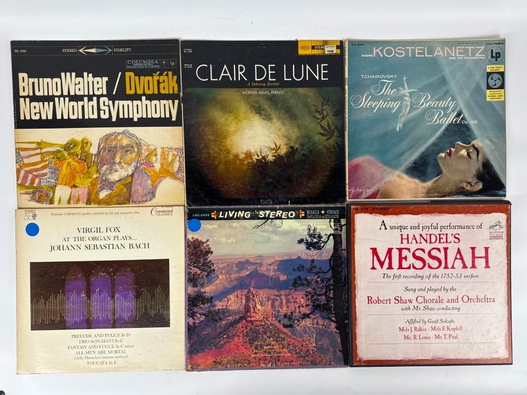 VINTAGE CLASSICAL SYMPHONY PIANO VINYL LOT DVORAK DEBUSSY BACH CHORAL (1 of 2)