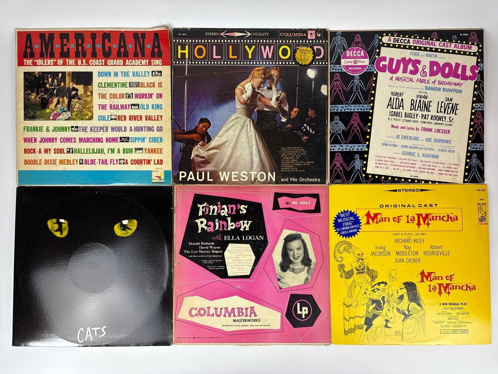 VINYL DISCOVERY LOT OF 6 VINTAGE BROADWAY CAST AND VOCALS (1 of 2)