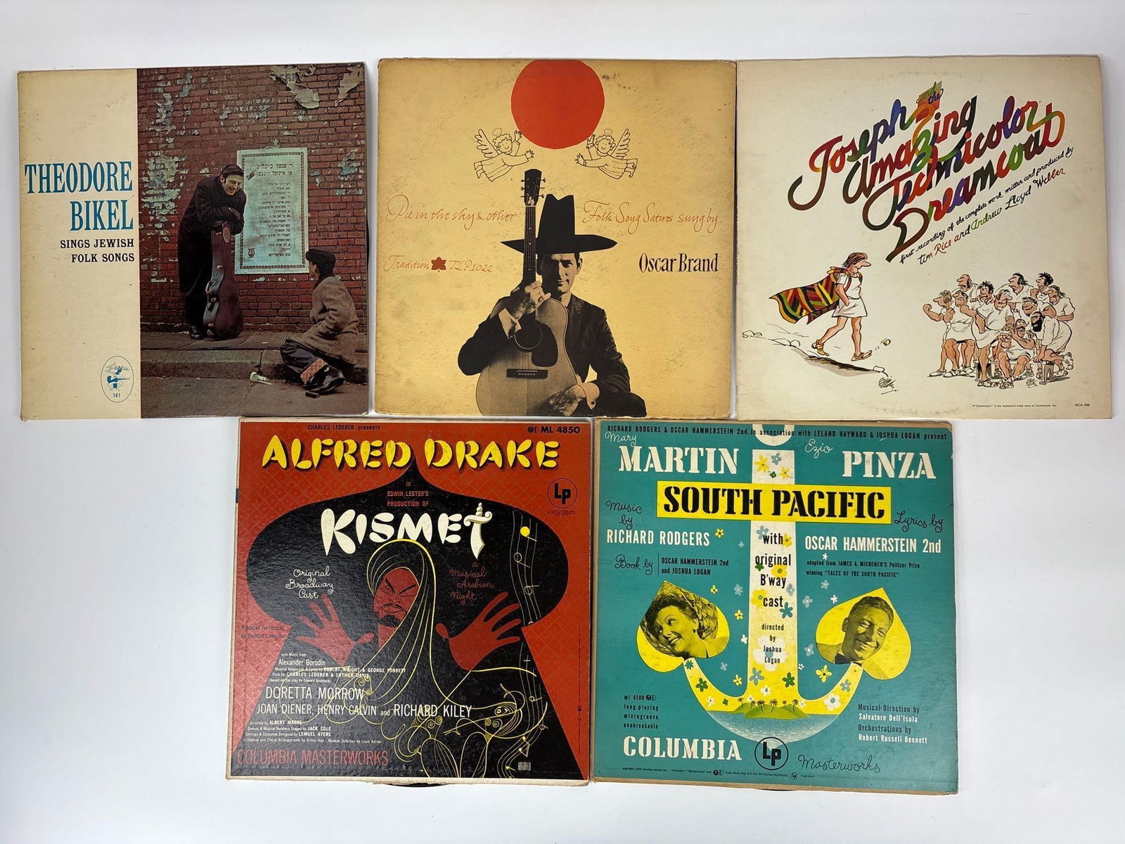 VINYL DISCOVERY LOT VINTAGE BROADWAY CAST AND FOLK VINYL RECORD THEODORE BIKEL OSCAR BRAND (1 of 2)