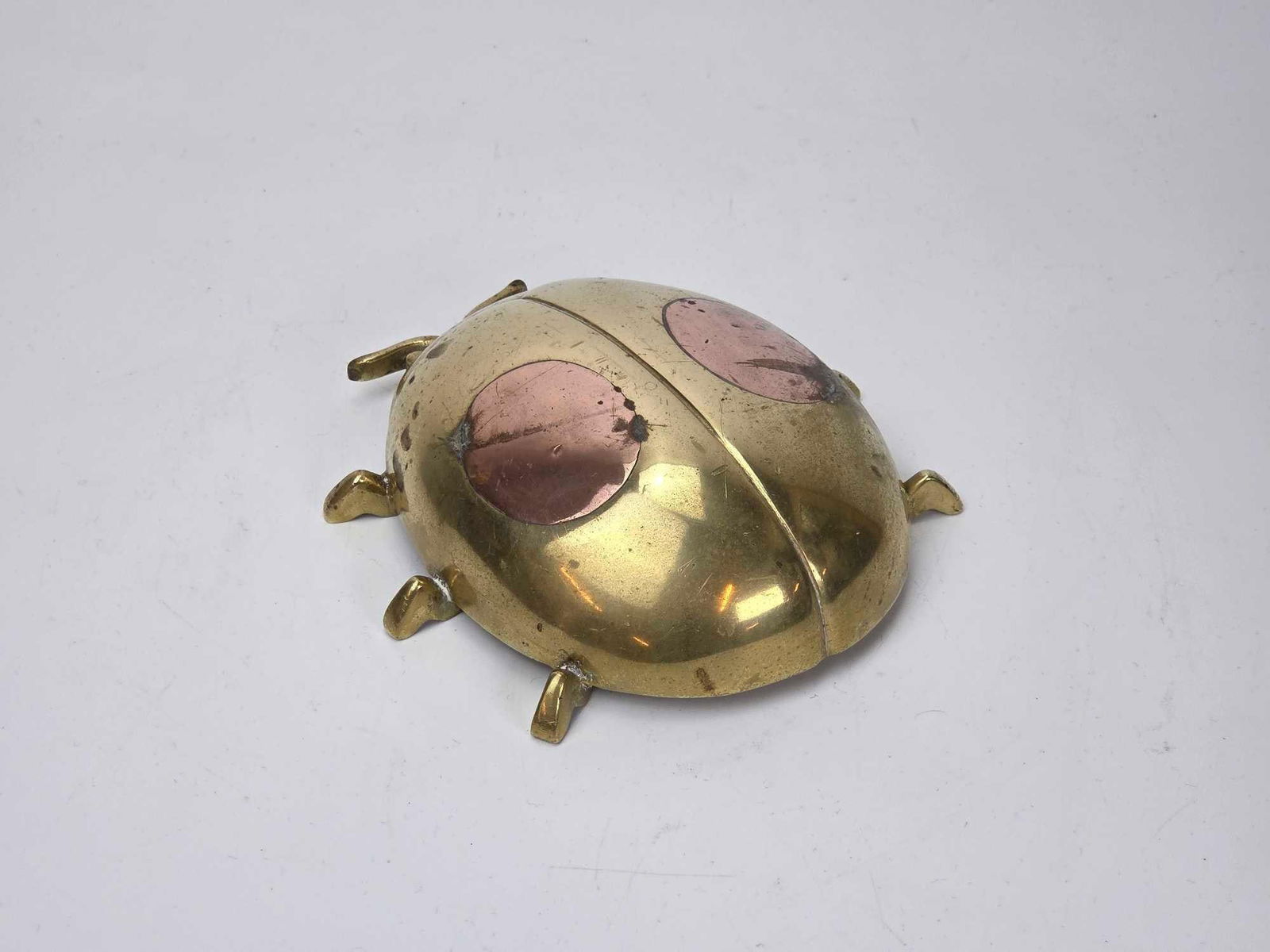 VINTAGE MCS SOLID BRASS AND COPPER LADYBUG - 3