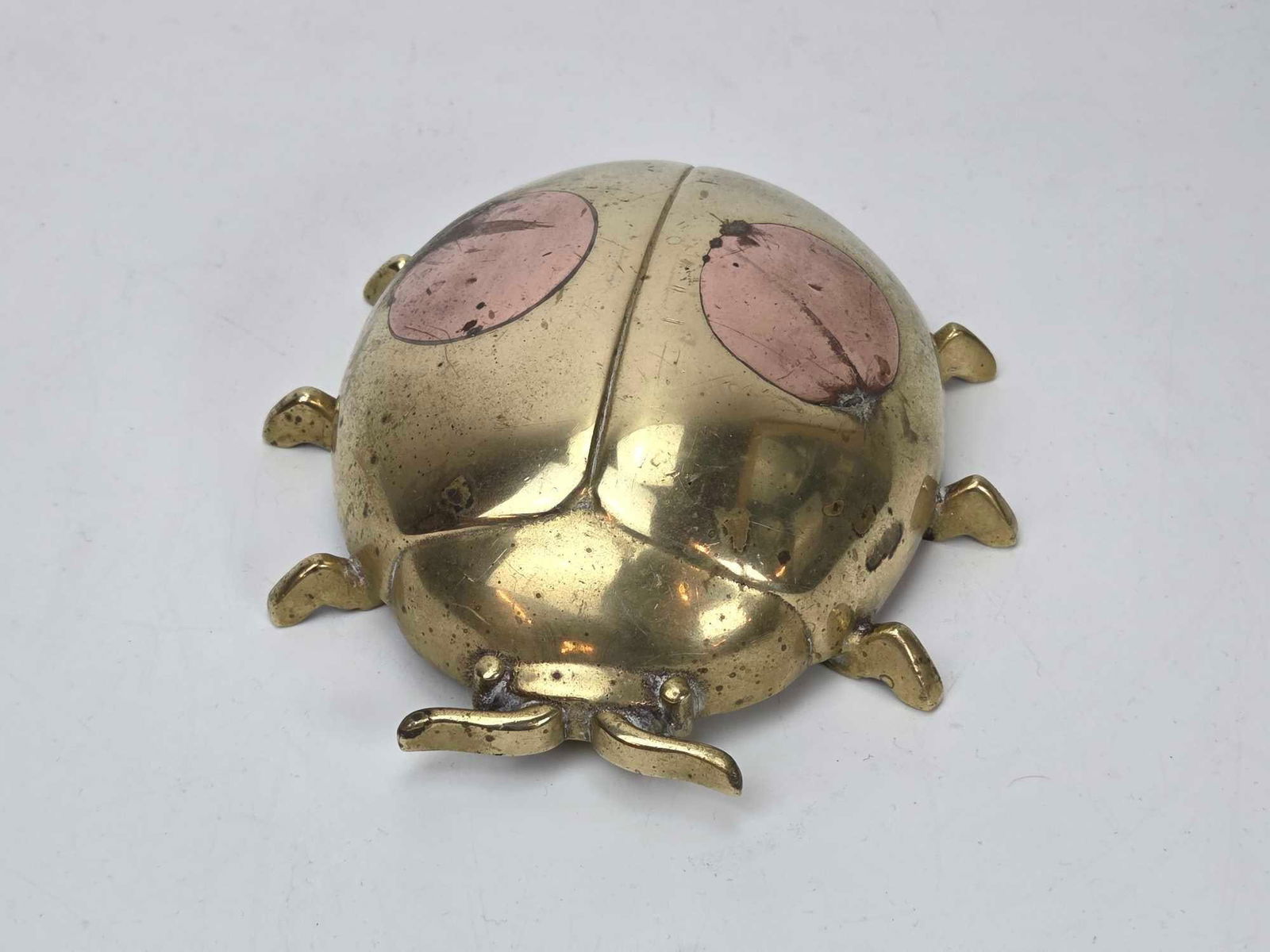 VINTAGE MCS SOLID BRASS AND COPPER LADYBUG - 4
