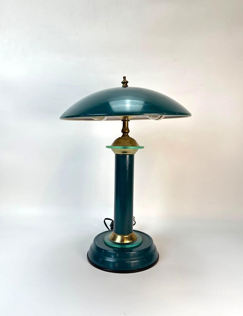 VINTAGE MID CENTURY MODERN ATOMIC FLYING SAUCER TABLE LAMP (1 of 11)