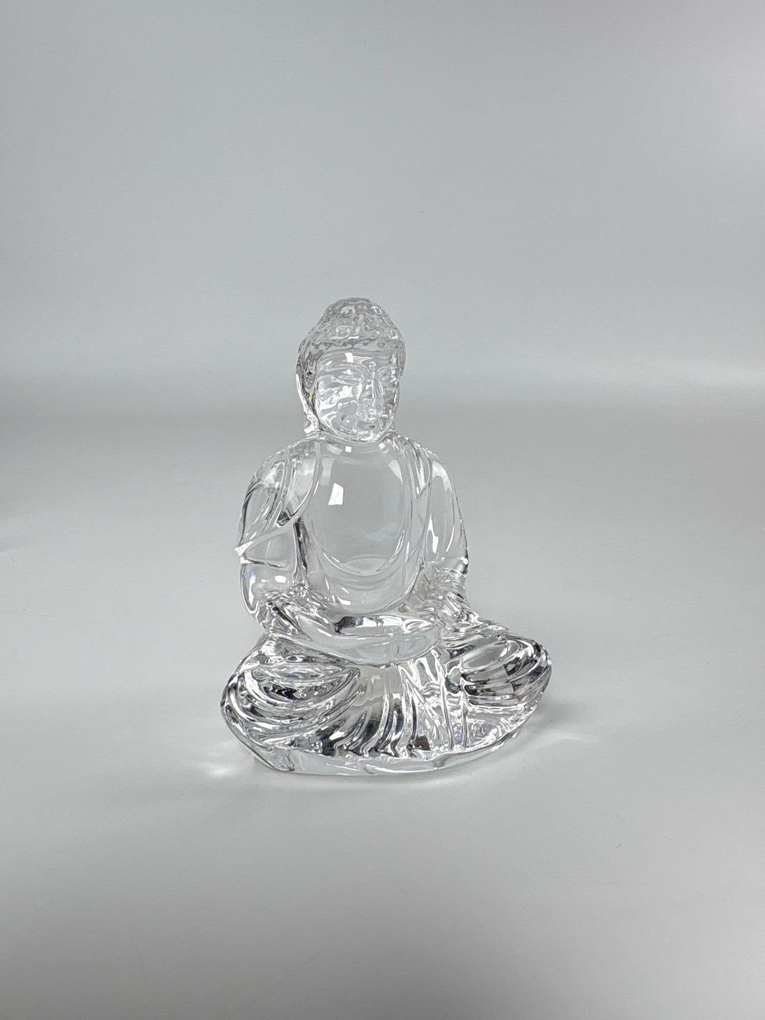 BACCARAT FRANCE CLEAR CRYSTAL MINI BUDDHA FIGURINE (1 of 9)