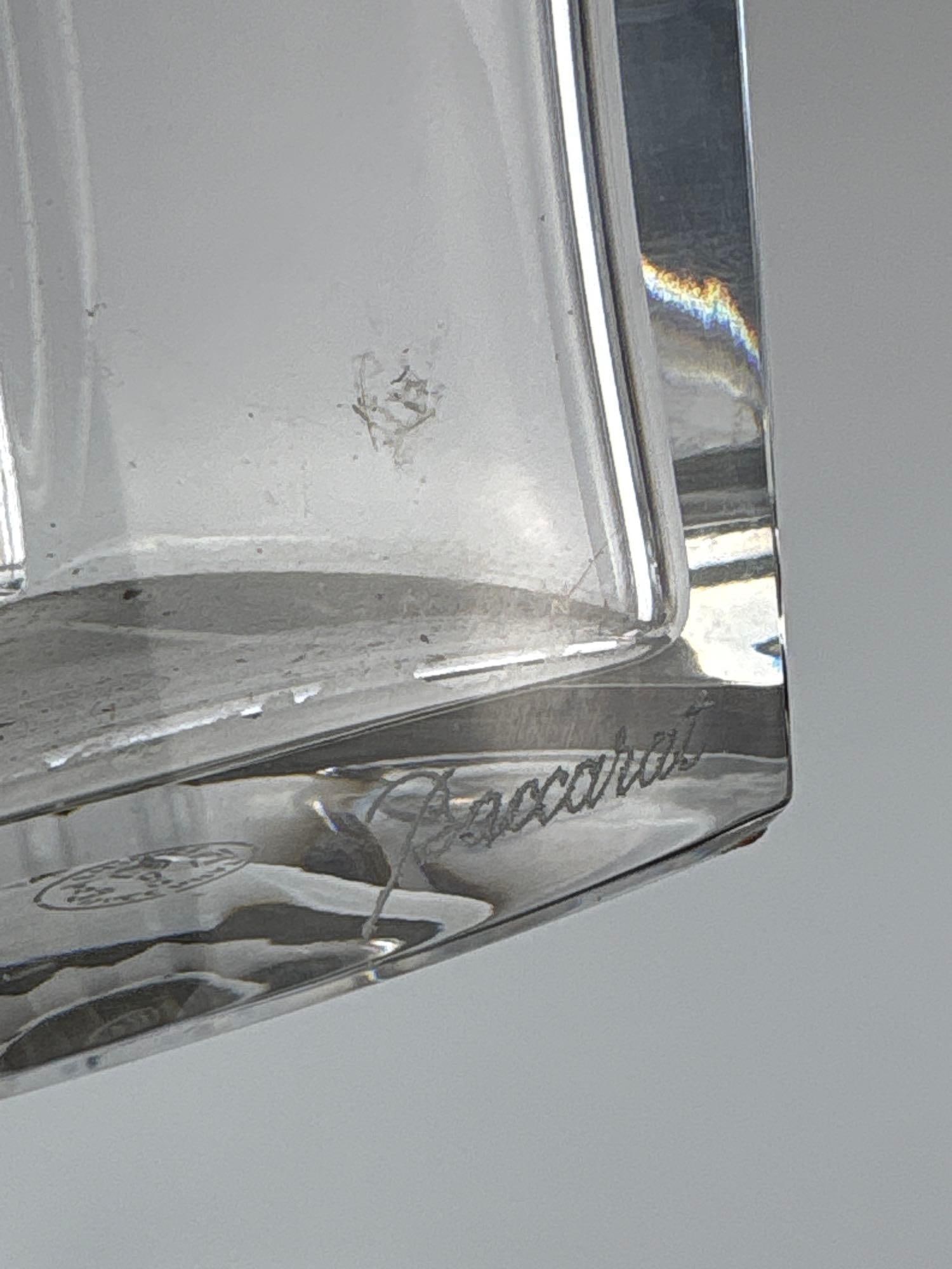 THREE CRYSTAL ITEMS BACCARAT VASE AND DECANTER AND SEVRES DECANTER - 6