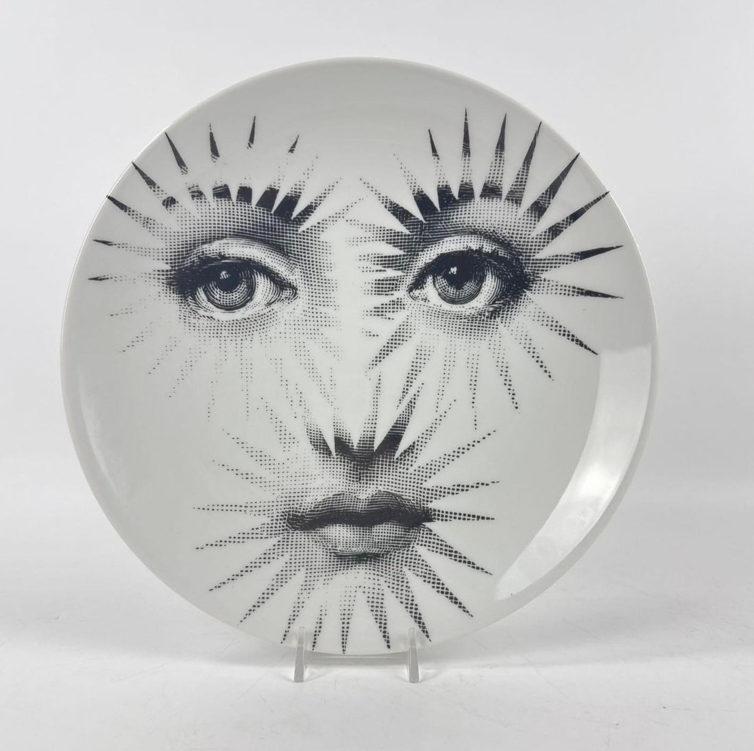 VINTAGE FORNASETTI TEMA E VARIAZIONI TRIPLE EYE FACE PORCELAIN PLATE (2 OF 3) (1 of 7)