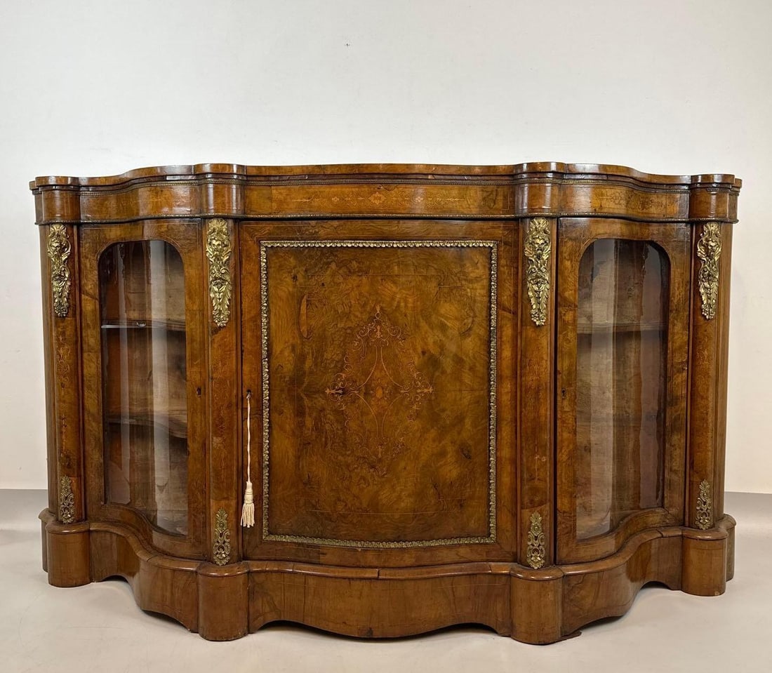 GRAND 1840s ENGLISH ORMOLU MOUNTED VICTORIAN CREDENZA (1 of 19)