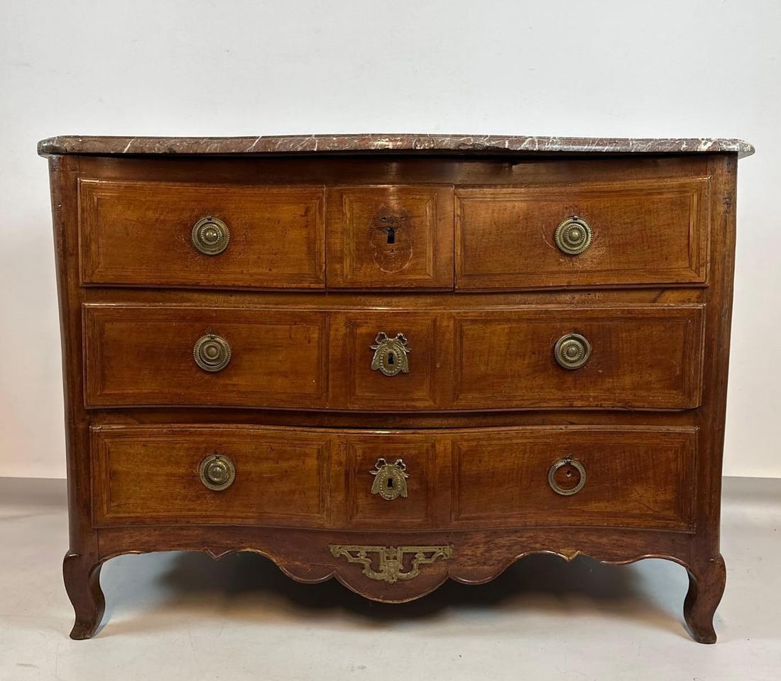 ANTIQUE FRENCH LOUIS XVI STYLE MARBLE-TOP COMMODE (1 of 17)