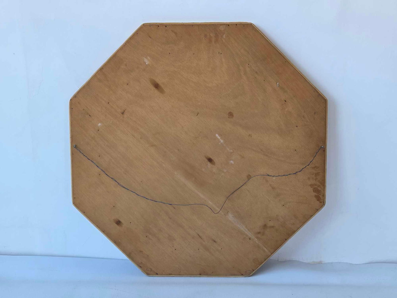 VINTAGE SPLIT BAMBOO OCTAGONAL MIRROR - 9