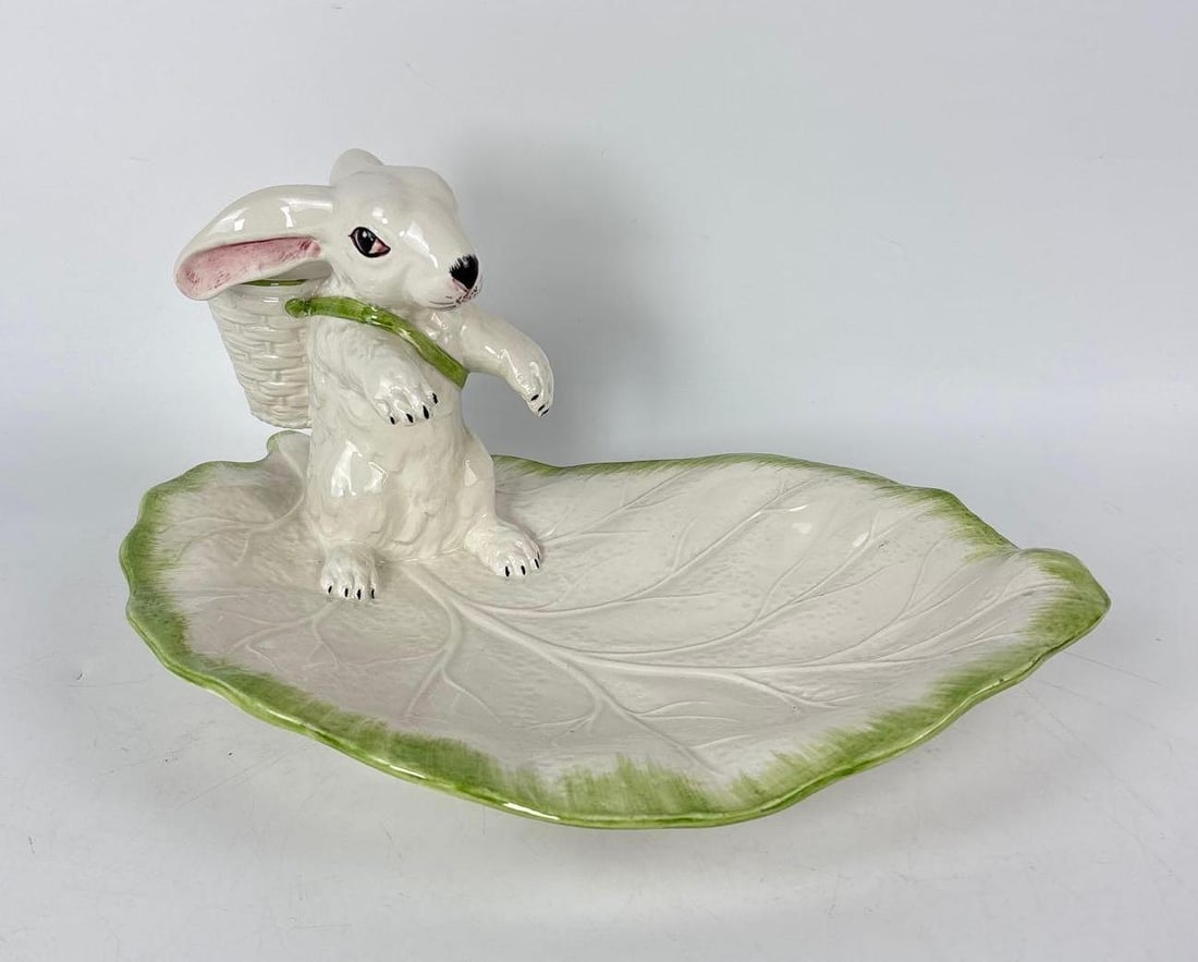 RABBIT LEAF TRINKET DISH VIDE POCHE ITALY (1 of 10)