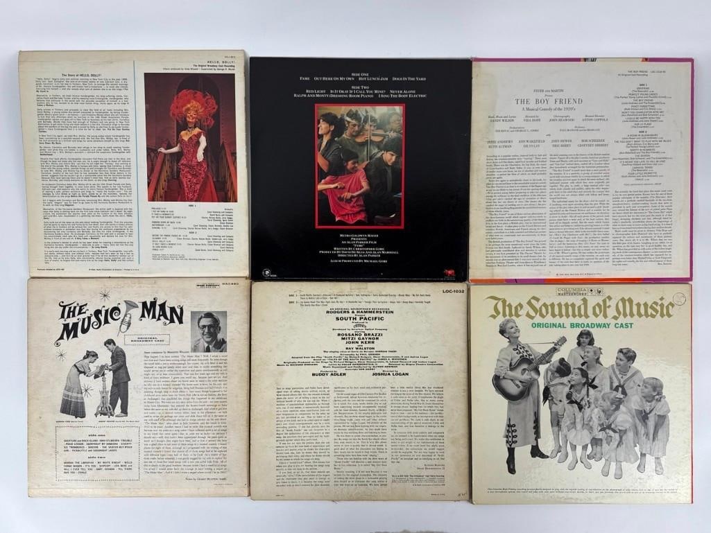 VINTAGE BROADWAY CAST AND MOVIE SOUNDTRACK VINYL RECORD LOT OF 6 - 2