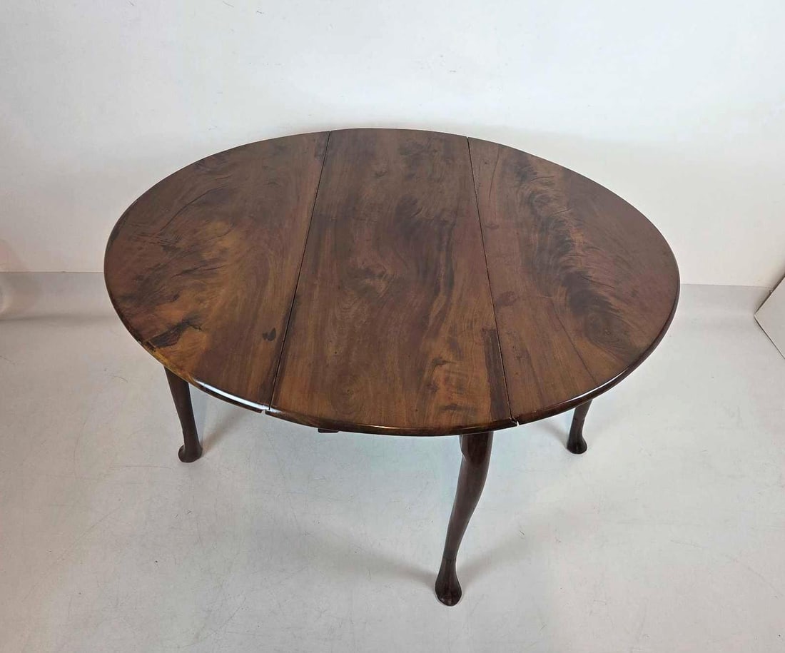 ANTIQUE DROP LEAF GATE LEG TABLE - 5