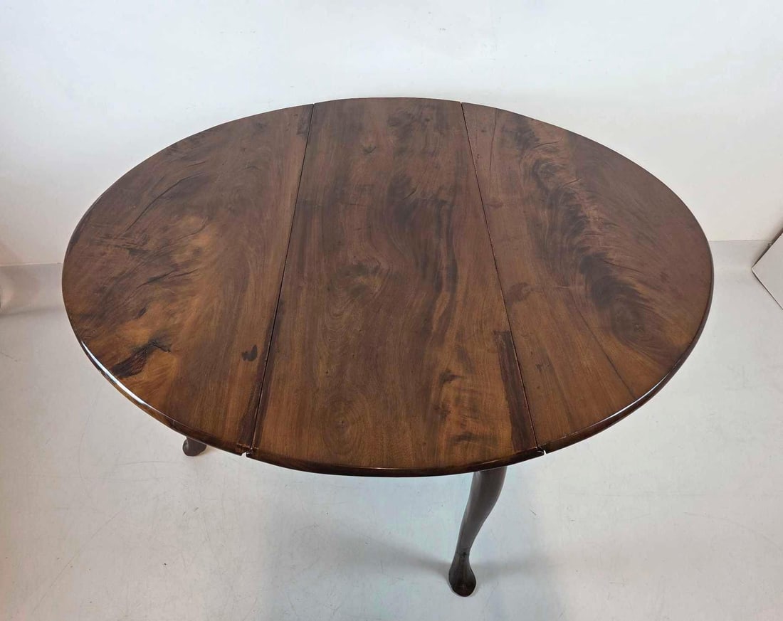 ANTIQUE DROP LEAF GATE LEG TABLE - 6