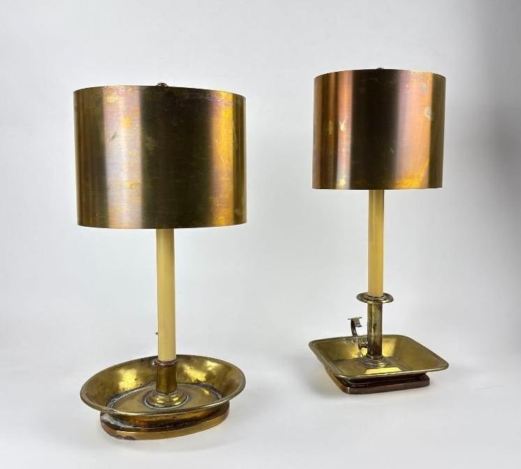 PAIR OF BRASS TABLE LAMPS MAISON CHARLES STYLE (1 of 19)