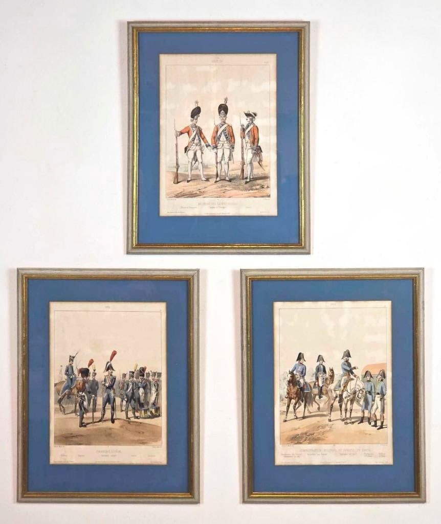 GROUP OF THREE FRENCH MILITARY PRINTS (1 of 16)